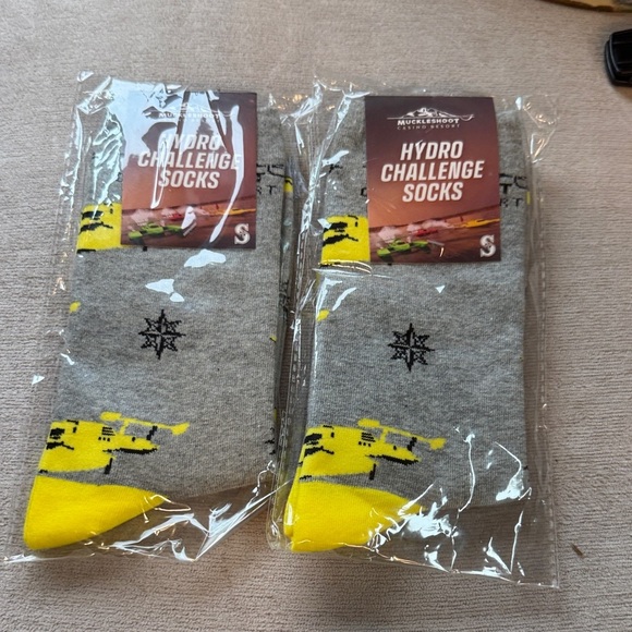 Gray and Yellow Hydro Challenge Socks - Picture 1 of 6